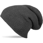 StyleBREAKER Strickmütze "Feinstrick Beanie doppelt gestrickt", Herren, grau (dunkelgrau), Obermaterial: 100% Polyacryl PAN., Modisch, Mützen Strickmütze