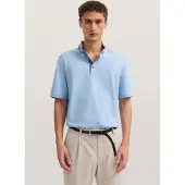Bugatti Poloshirt , Herren, Gr. XXL, 320, hellblau, 100% Baumwolle, unifarben, normal, ohne Ausschnitt, Shirts Poloshirt, Modern Fit aus reiner Baumwolle