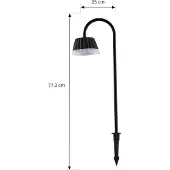 LINDBY LED-Erdspießleuchte Ameline, anthrazit, IP65, 77 cm