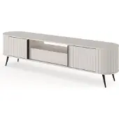 3Xeliving TV-Schrank, Hellgrau, 196 x 51, 2 x 40, 2 cm