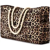 Sonstiges Oscaurt Strandtasche Damen Groß Wasserdicht Leopard Streifen Tote Bag