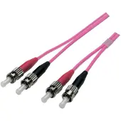 EFB Elektronik EFB O0348.20 Duplex Jumper ST-ST 50/125μ, OM4, LSZH, erika violett, 3.0mm, 20m O034820