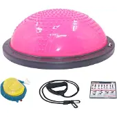 Gistuch Balance-Trainer-Ball, Yoga-Übungshälfte, für Zuhause, Fitnessstudio, Kerntraining, Fitness, Stabilitätstraining, 58 cm, Rosa