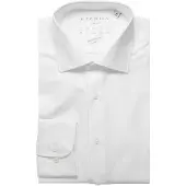 Eterna Langarmhemd "SLIM FIT", Herren, Gr. 44, Normalgrößen, weiß, Twill, 46% Baumwolle, 8% Elasthan, 46% Polyester, schmal, Manschette, Hemden Langarmhemd, NON IRON (bügelfrei)