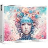 Raxxa Premium-Puzzle "Flower Fairy with Blue Hair", 1000 Teile