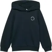 s.Oliver Kapuzensweatshirt JUNIOR, Jungen, Gr. 104/110, blau, Sweatware, Obermaterial: 100% Polyamid, unifarben, bequem hüftbedeckend, Rundhals, Bündchen, Sweatshirts Kapuzensweatshirt, mit Logo-Print