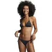 Puma Triangel-Bikini-Top "SWIM WOMEN TRIANGLE TOP", Damen, Gr. XL, N-Gr, schwarz, Obermaterial: 80% Polyamid, 20% Elasthan, Bikini-Oberteile Triangel-Bikini-Top, zum Binden, Neckholder