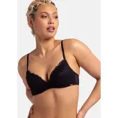 Dorina Bügel-BH "ORIGINS", Damen, Gr. 75, Cup E, schwarz, Spitze, Obermaterial: 64% Polyamid, 28% Polyester, 8% Elasthan, BHs Bügel-BH, mit Spitze