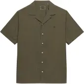 Superdry für Herren. M4011138A Cabana grünlich-braunes Hemd (S), Lässig, Baumwolle, Kurzarm