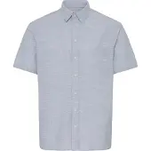 Blend Kurzarmhemd "Kurzarmhemd BHDaris", Herren, Gr. XL, N-Gr, blau (faded denim), Obermaterial: 100% Baumwolle CO., Hemden Kurzarmhemd