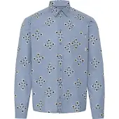 Blend Langarmhemd "Langarmhemd BHDitlef", Herren, Gr. M, N-Gr, blau (faded denim), Obermaterial: 100% Baumwolle CO., Hemden Langarmhemd