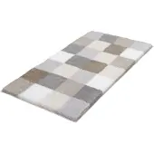 Kleine wolke Badematte "Caro, Badvorleger, Badezimmer Teppich" Gr. 3, beige (kaschmir), H:25mm, Kunstfaser, Badematten, Badematte, Badteppich, modernes Karo-Muster, Pastell-Farben, waschbar