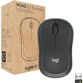 Logitech M240 Silent, Beidhändig, Optisch, RF Wireless + Bluetooth, 4000 DPI, Graphit