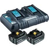 Makita 199484-8, Batterie- & Ladegerät-Set, Lithium-Ion (Li-Ion), 6 Ah, 18 V, , 2 Stück(e)