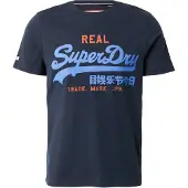 Superdry für Herren. M1012451A Marineblaues VL Classic T-Shirt (XL), Lässig, Baumwolle, Kurzarm