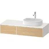 Duravit Zencha Konsolenwaschtischunterbau, 1300x550mm, 2 Auszüge, 1 Ausschnitt rechts, ZE48170