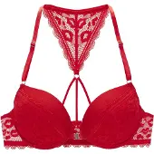 Vivance Push-up-BH mit Spitze in Leo-Optik mit Neckholder-Träger, Dessous