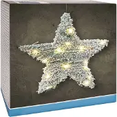 B2X Weihnachtsstern mit Schneeeffekt und 20 LED-Lichtern