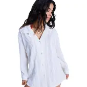Roxy Langarmshirt "Sunset Back", Damen, Gr. M, weiß, Obermaterial: 100% Baumwolle., Shirts Langarmshirt