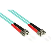 Varia Patchkabel LWL Duplex OM3 ST/ST 3m, Multimode, LSZH, Aqua