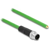 DeLOCK Netzwerkkabel M12 4 Pin D-kodiert zu offenen Kabelenden TPU 2 m