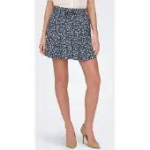 ONLY Minirock "ONLNALA LIFE SKORT WVN NOOS", Damen, Gr. M (38), schwarz (night sky), Web, Obermaterial: 100% Viskose, bedruckt, gemustert, regular fit kurz, Röcke Minirock, Viskose