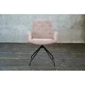 KAWOLA Stuhl NEW CHARME Drehstuhl Esszimmersessel Cord rosa