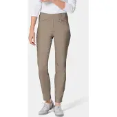 Goldner 2-in-1-Hose "Schlupfhose LOUISA mit Steppnähten", Damen, Gr. 38, N-Gr, beige (taupe), Obermaterial: 67% Baumwolle CO. 28% Polyamid PA. 5% Elasthan EL., Hosen 2-in-1-Hose, Ohne