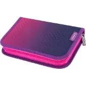 Herlitz 400205910, Weiches Federmäppchen, Pink, Violett, Einfarbig, Drinnen, Junge/Mädchen, Reißverschluss