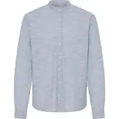 Blend Langarmhemd "Langarmhemd BHDaris", Herren, Gr. M, N-Gr, blau (faded denim), Obermaterial: 100% Baumwolle CO., Hemden Langarmhemd