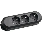 Bachmann SMART Steckdosenleiste 3xCEE7/3 schwarz, ohne Zuleitung