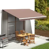 The Living Store Markisenbespannung Braun 4,5x3,5 m