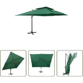 The Living Store Ampelschirm mit Lüftung 400x300 cm Grün