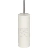 Wenko WC-Garnitur "Home", beige (beige, silber), B:11,5cm H:39cm L:11,5cm, Kunststoff, Reinigungsbürsten, WC-Garnitur, creme, aus lackiertem Stahl
