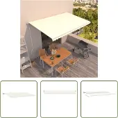 The Living Store Markise Automatisch Einziehbar 500x300 cm Creme