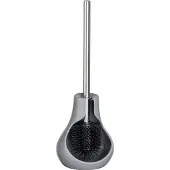Wenko WC-Garnitur "Drop Neo", grau, B:40cm H:13,5cm L:14cm, Keramik, Reinigungsbürsten, WC-Garnitur