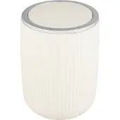 Wenko Kosmetikeimer "Agropoli", weiß, B:14,5cm H:20cm T:14,5cm, Kunststoff, Mülleimer, Kosmetikeimer, mit Schwingdeckel, 2 Liter