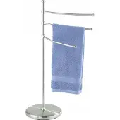 Wenko Handtuchständer "Adiamo", silber (silberfarben), B:28,5cm H:90cm T:53cm, Stahl, Handtuchhalter, Handtuchständer