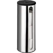 Wenko Toiletten-Ersatzrollenhalter "Detroit", silber (silberfarben), B:13,5cm H:36cm L:14cm, Edelstahl, Toilettenpapierhalter, Toiletten-Ersatzrollenhalter, Edelstahl, Turbo-Loc