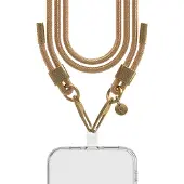 FORCE CASE , Universelle Handytasche mit Pailletten und Karabinerhaken, Gold