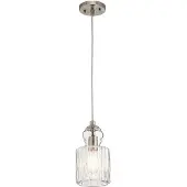 Kichler Elstead Riviera Hängeleuchte E27 27cm Nickel gebürstet