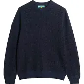 Superdry für Herren. M6110681A Light Texture Pullover navy (M), Lässig, Baumwolle, Marine
