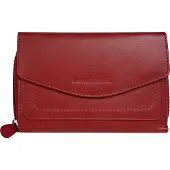 Bruno Banani Geldbörse , Damen, rot, Leder, leicht glänzend, unifarben, Kleinlederwaren Geldbörse, echt Leder