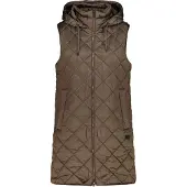CMP Woman Long Vest Fix Hood P981 Dark Malto 40