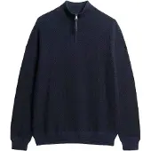 Superdry für Herren. M6110682A Pullover Textur navy (3XL), Lässig, Baumwolle, Marine
