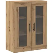 vidaXL Wandmontierte Schränke 2 stk. Artisan-Eiche und Schwarz