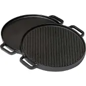 Blackwell Grillplatte BBQ / Backplatte aus Gusseisen Ø 30 cm – ohne Antihaftbeschichtung – beidseitig