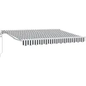 vidaXL Markisenrahmen Anthrazit und Weiß 350 x 200 cm