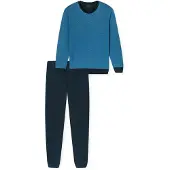 Schiesser "Uncover Nightwear" 2 tlg. Langarm, Rundhals-Ausschnitt, Single Jersey-Qualität, weich