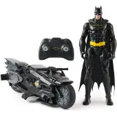 Batman DC Comics Batman - RC Batcycle + 30cm Batman Actionfigur, Motorrad, 4 Jahr(e), Kunststoff, Schwarz